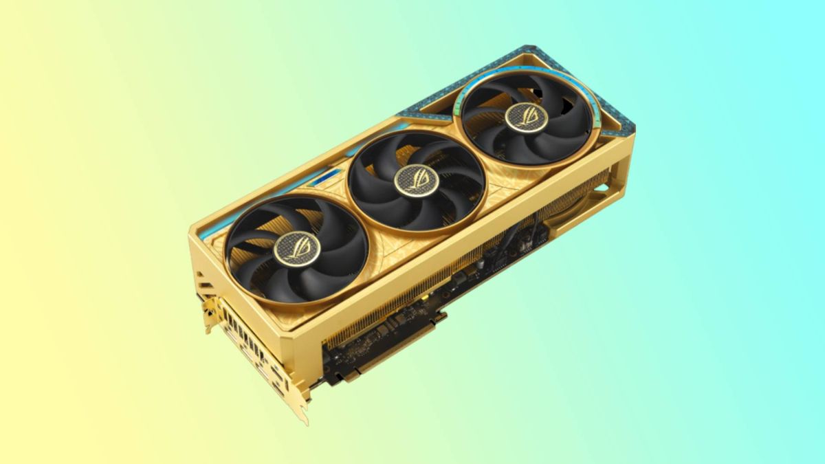 Asus Unveils a Unique Gold-Plated RTX 5090 Graphics Card