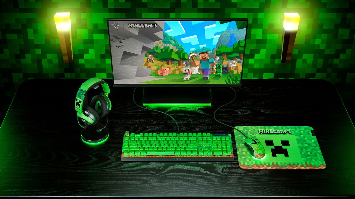 Razer Unveils Distinctive Minecraft Creeper-Themed Keyboard After 15 Years