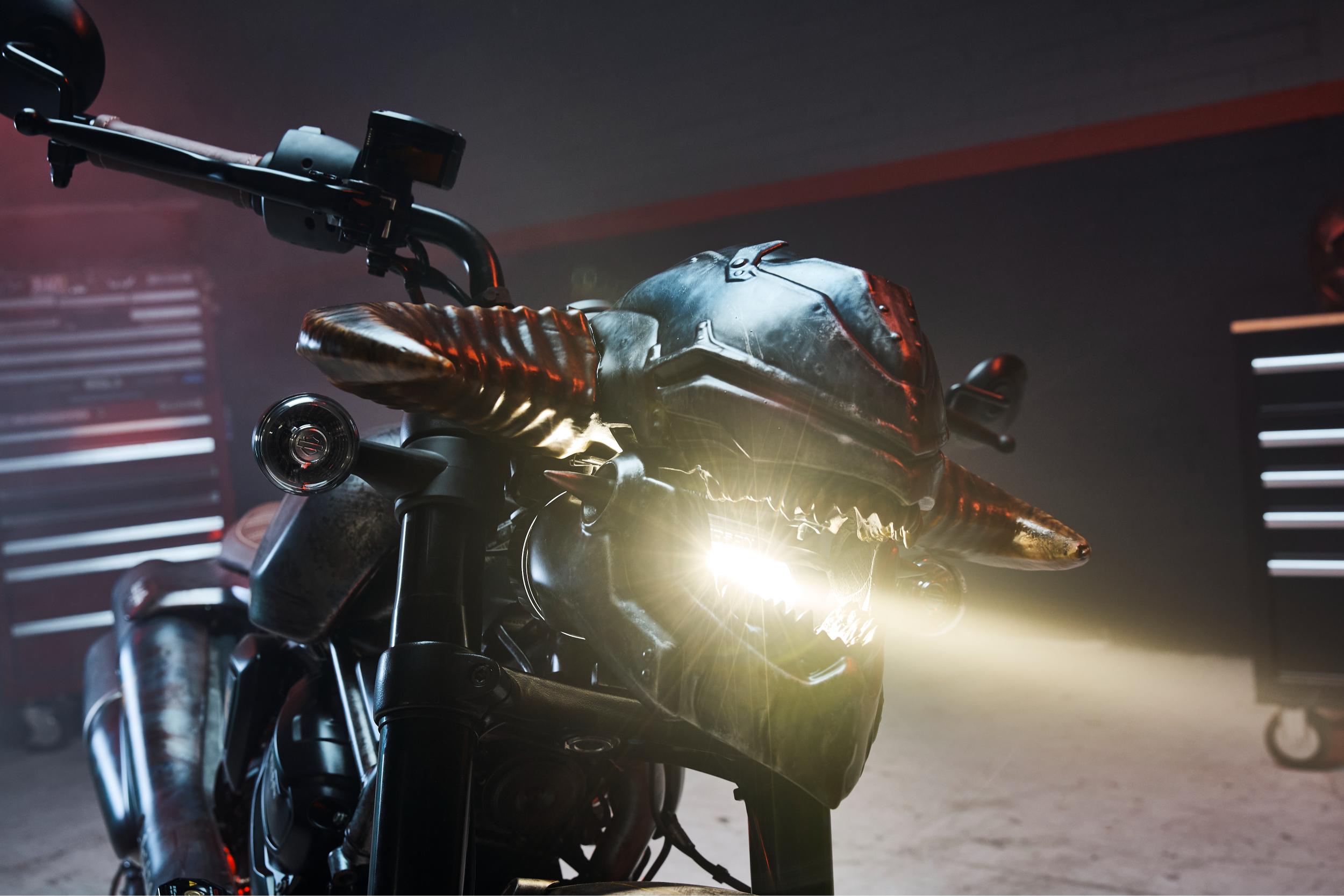 A Stunning Doom-Themed Harley Davidson Motorcycle: The Ultimate Gaming Collaboration