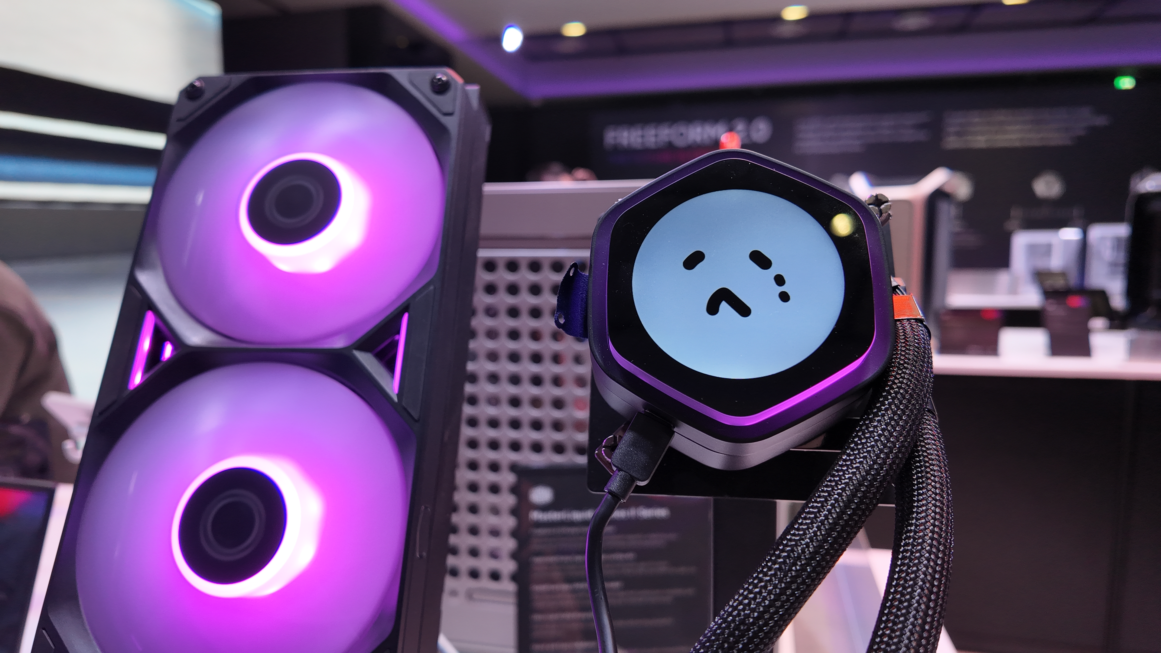Cooler Master's Innovative Liquid Cooler Features Modular Tops with Crying Faces