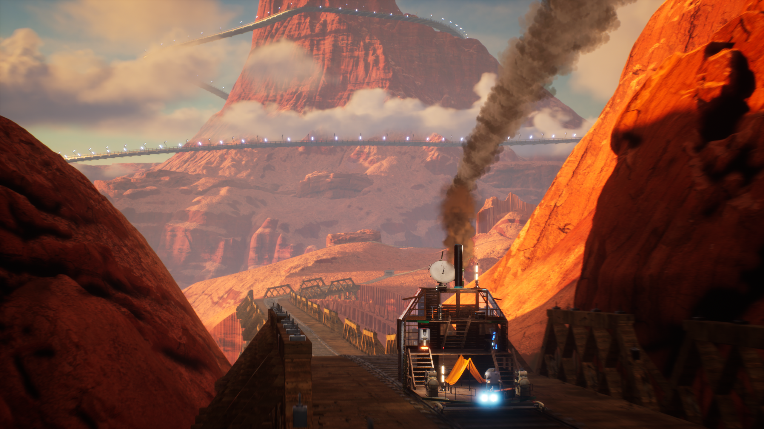 Construct an Unconventional Train Base in the Co-op Game Railborn