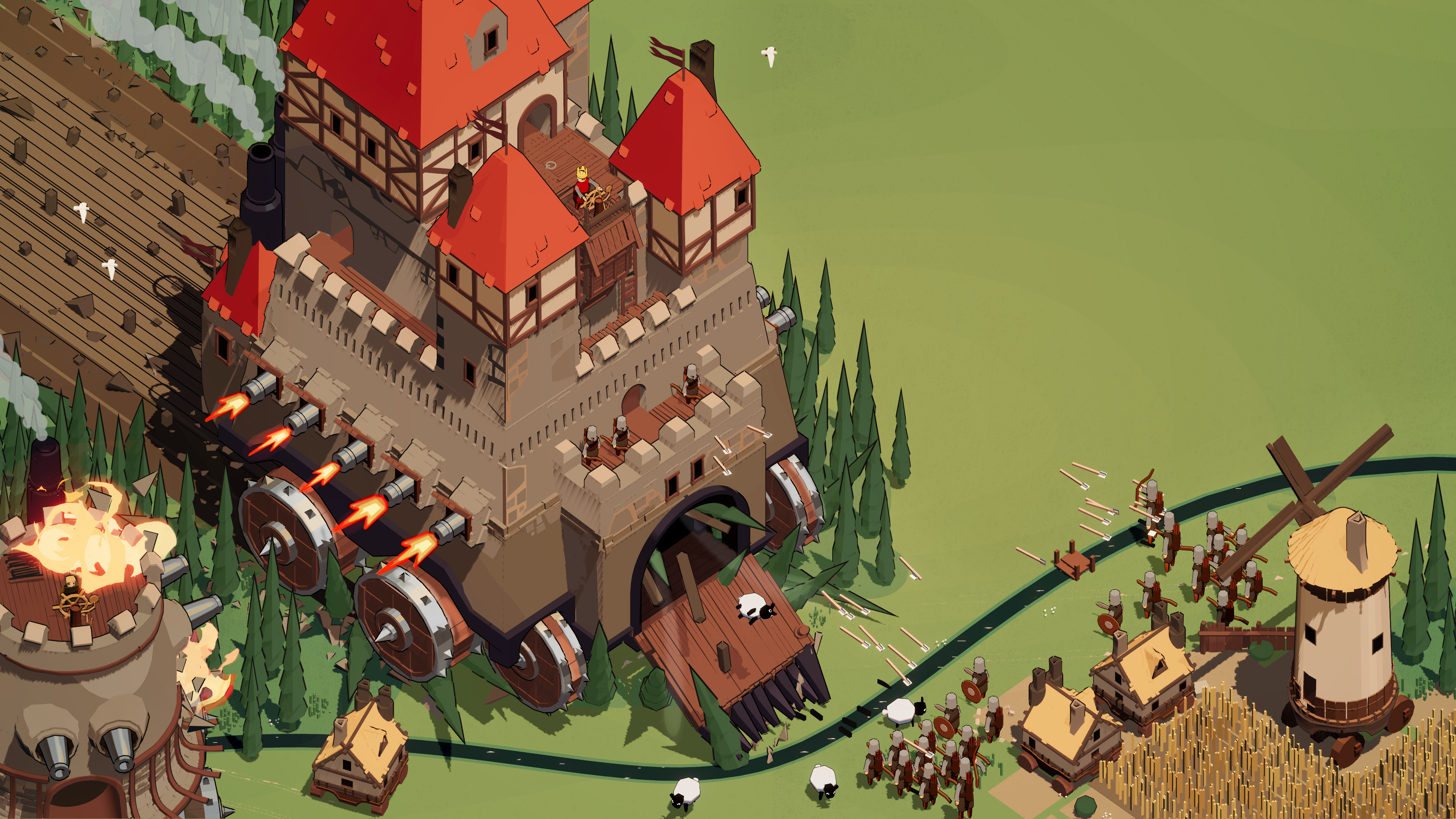 Wanderburg: A Castle on Wheels in a Roguelike World