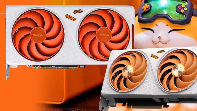 Colorful Unveils Whimsical Meow Series Graphics Cards Featuring an Eye-Catching Orange RTX 5050