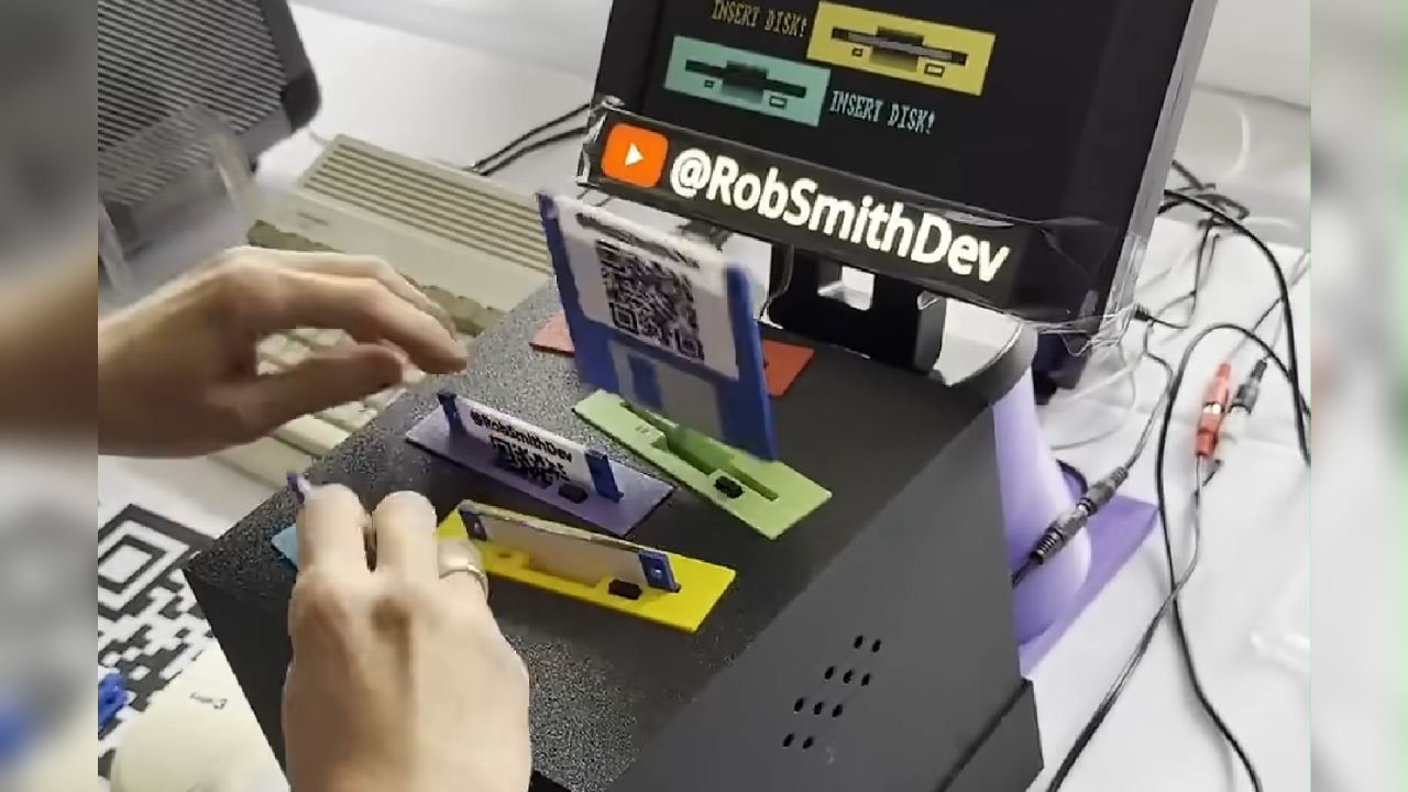 Floppy Disk Whack-a-Mole on Amiga: A Hilariously Challenging Game