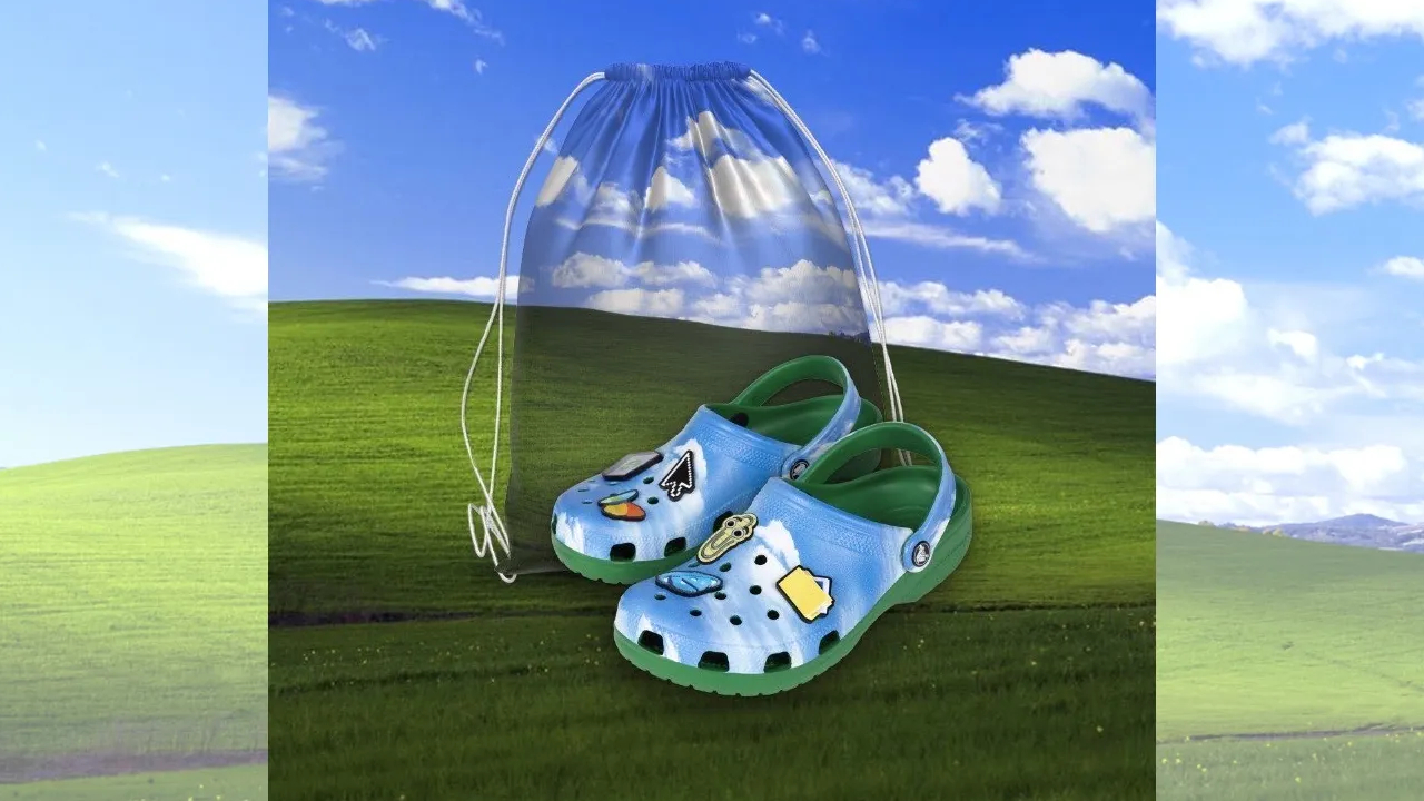 Microsoft Launches Quirky Windows XP-Themed Crocs for Anniversary Celebration