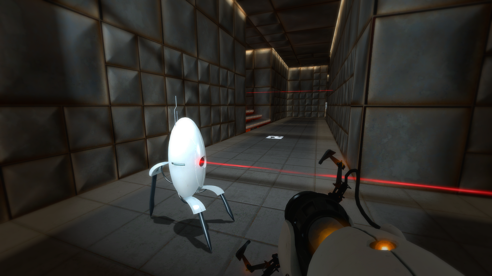 Portal Player Completes Game with Inverted Wall Textures for Unique Challenge