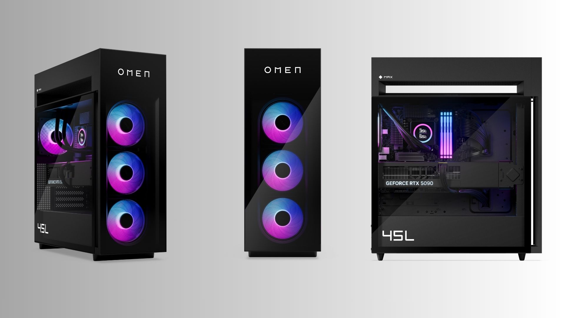 HP Unveils Upgraded Omen Max 45L RTX 5090 Systems with Ryzen Processors, Price Uncertain