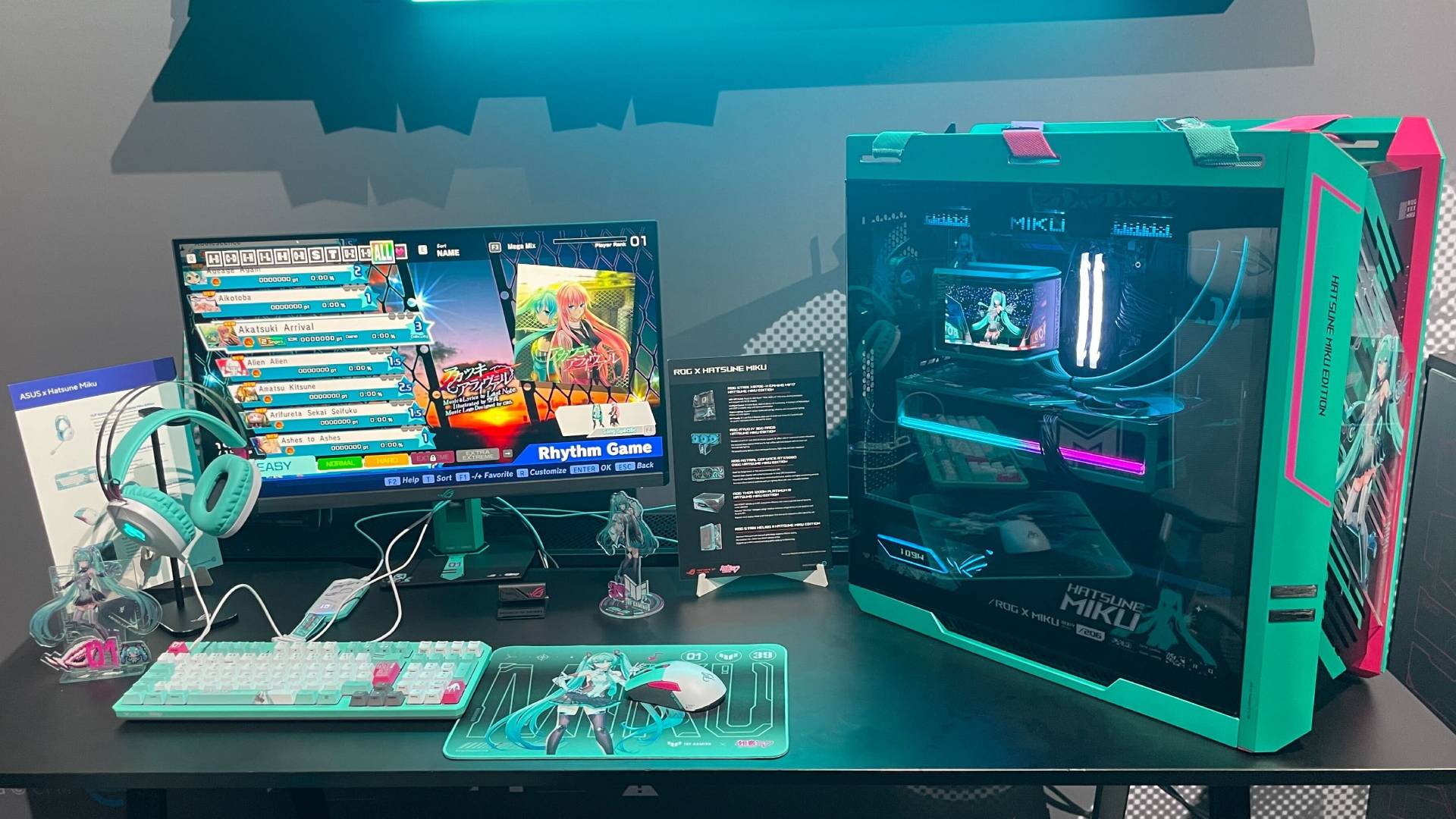 Asus Reveals New Hatsune Miku-Themed Gaming Products, Driving Me Toward Financial Strain