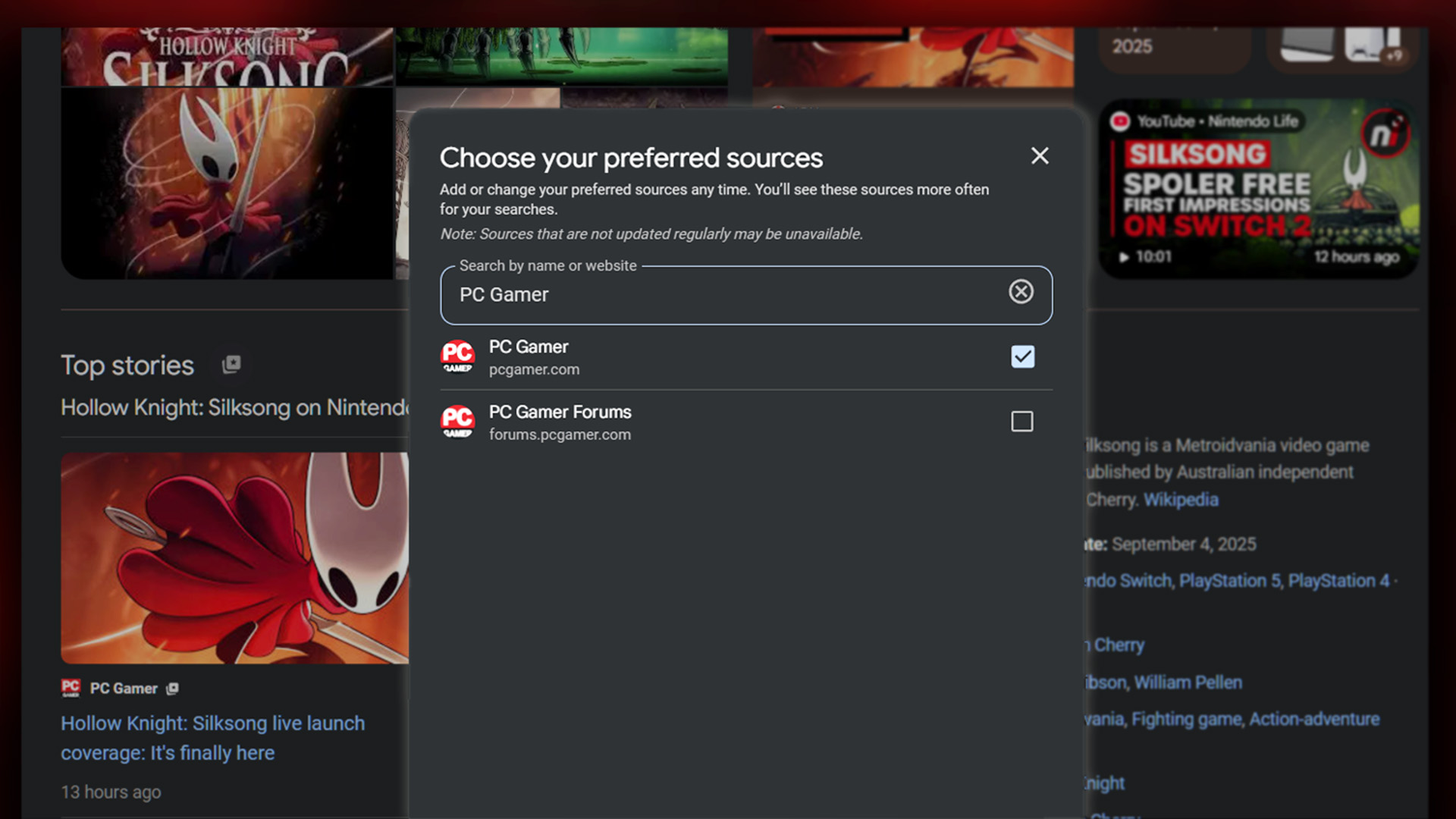 Google Empowers Users to Choose Trusted Sources for Gaming News - Here's How You Can Support PC Gamer