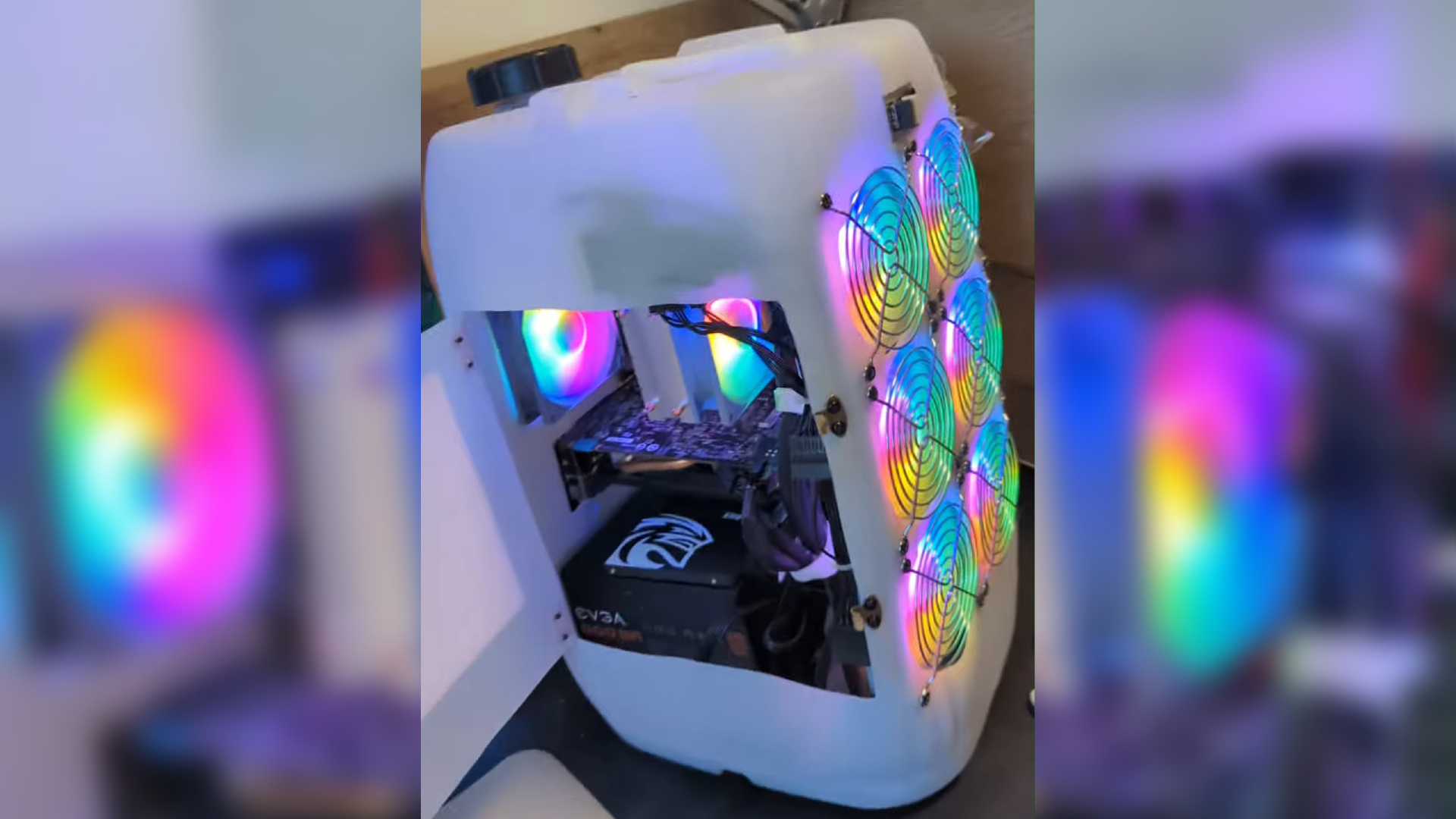 This €130 DIY Gaming PC in a Water Jug Delivers 15 FPS in Fortnite