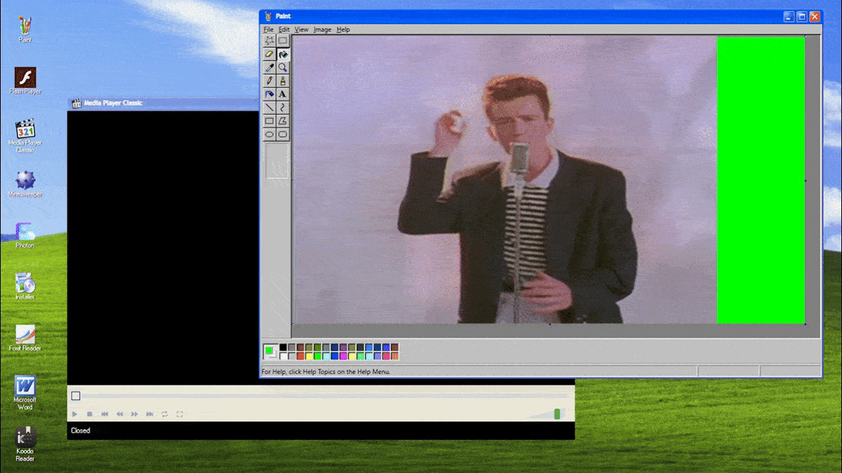 How Windows Historically Used Green Screens to Play Videos