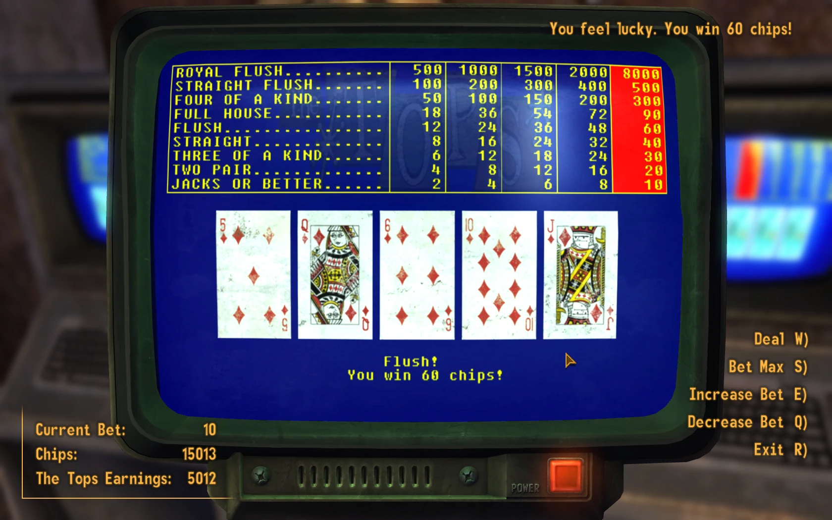 Video Poker Finally Comes to Fallout: New Vegas After 15 Years
