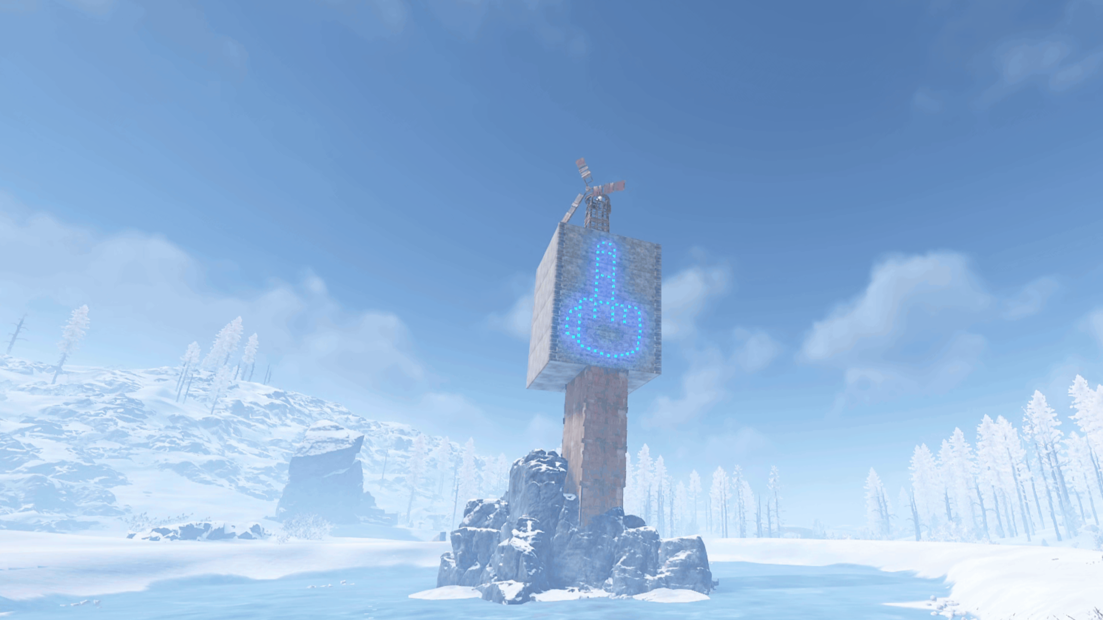 Rust Player Bids Farewell to Server Neighbors with a Giant Illuminated Gesture