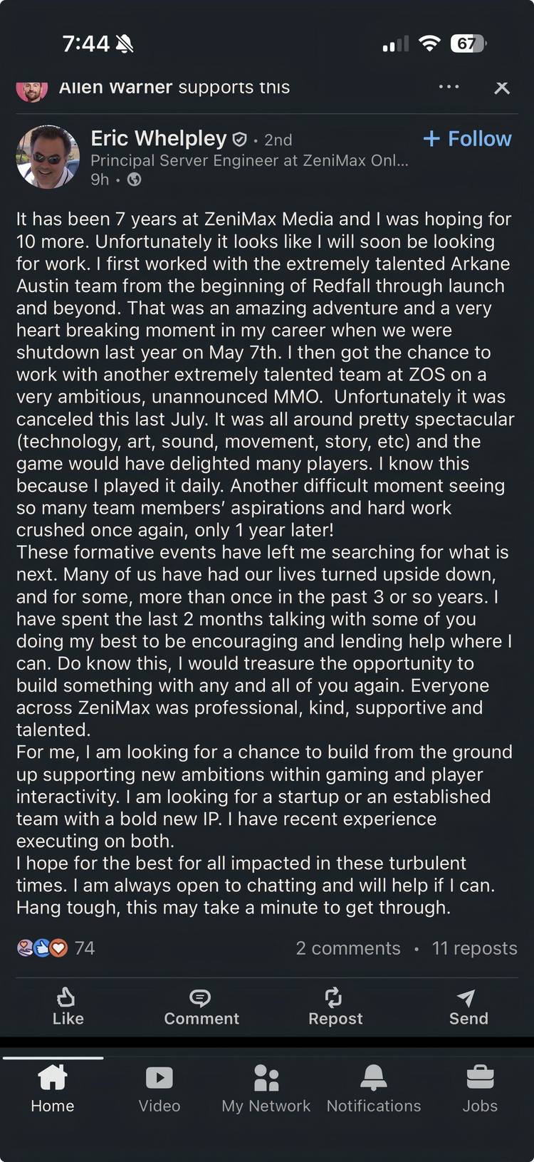 Ex-ZeniMax Developer Describes Canceled MMO as Extraordinary